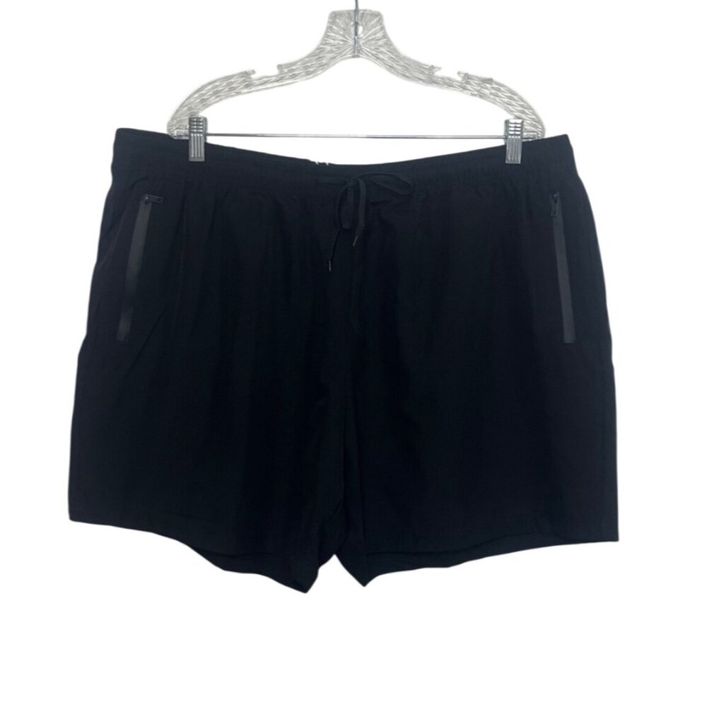 Coofandy Drawstring Shorts Mens 3XL Black New Pockets Activewear Workout